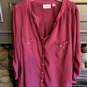 Avenue Button Up Blouse & Matching Camisole 22/24